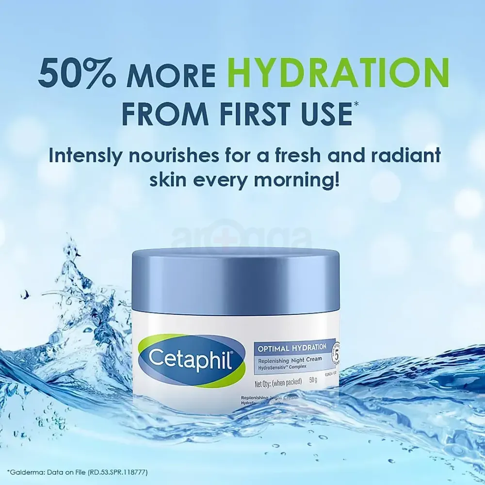 Cetaphil Optamil Hydration Replenishing Night Cream for Dry and Dehydrated Skin  