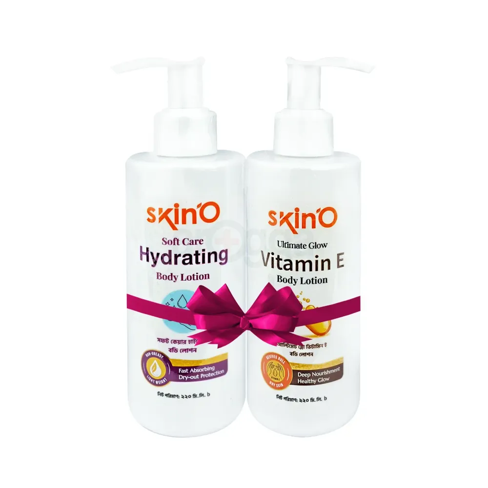 Buy 1 Skino Soft Care Hydrating Body Lotion 200ml and Get 1 Skino Ultimate Glow Vitamin E Nourishing Body Lotion 200ml Free  