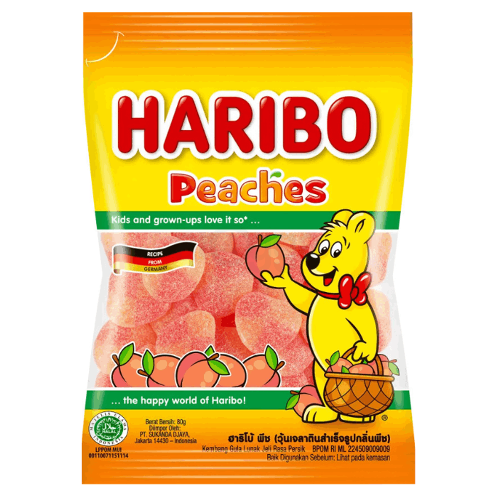 Haribo Peaches Candy 80g  