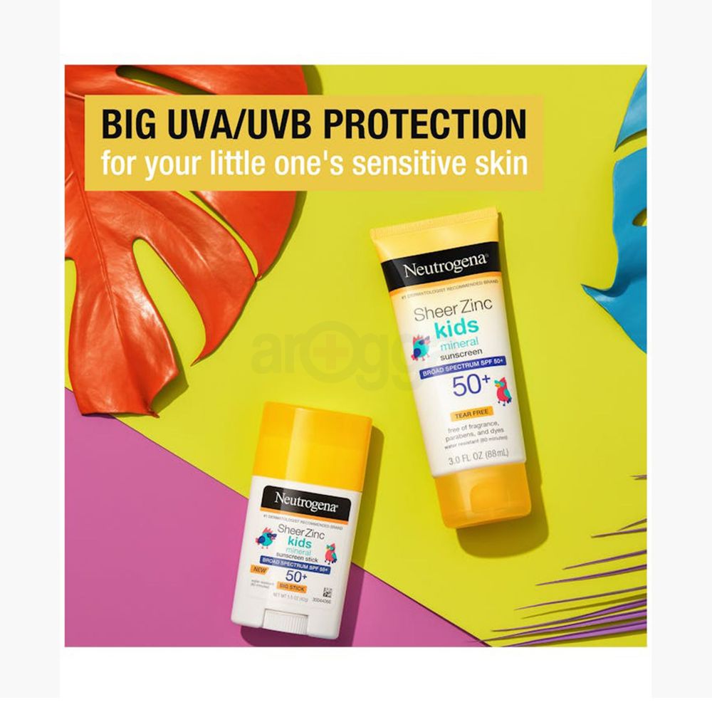 Neutrogena Sheer Zinc Kids Mineral Broad Spectrum SPF 50+ Sunscreen 88ml  
