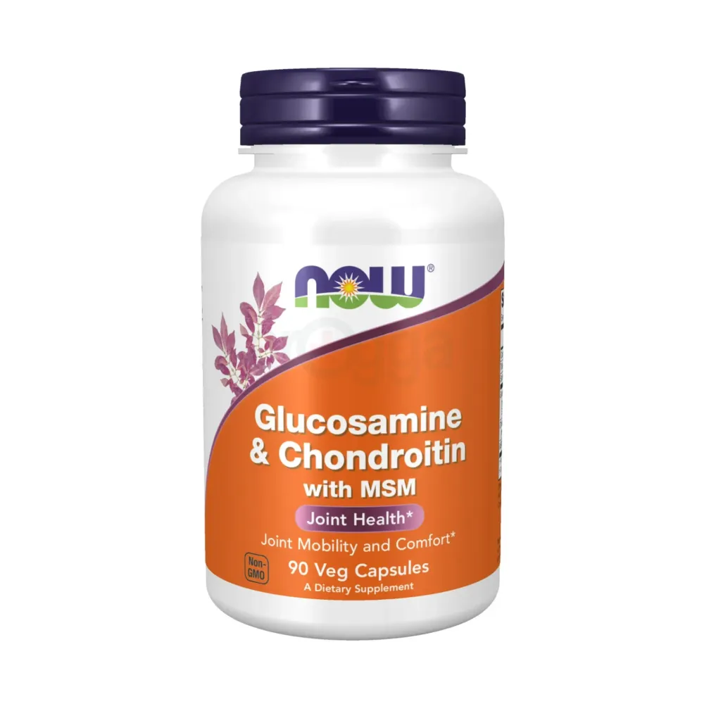 NOW Supplements, Glucosamine & Chondroitin with MSM, Joint Health, Mobility and Comfort*, 90 Veg Capsules  