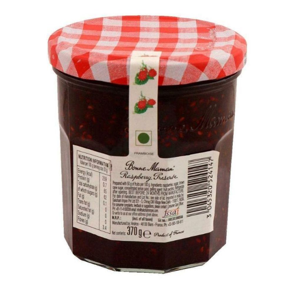 Bonne Maman Raspberry Preserve Jam 370g  