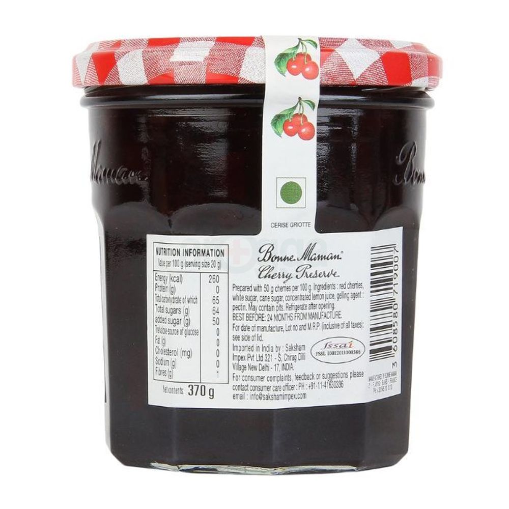 Bonne Maman Cherry Preserve Jam - 370g  