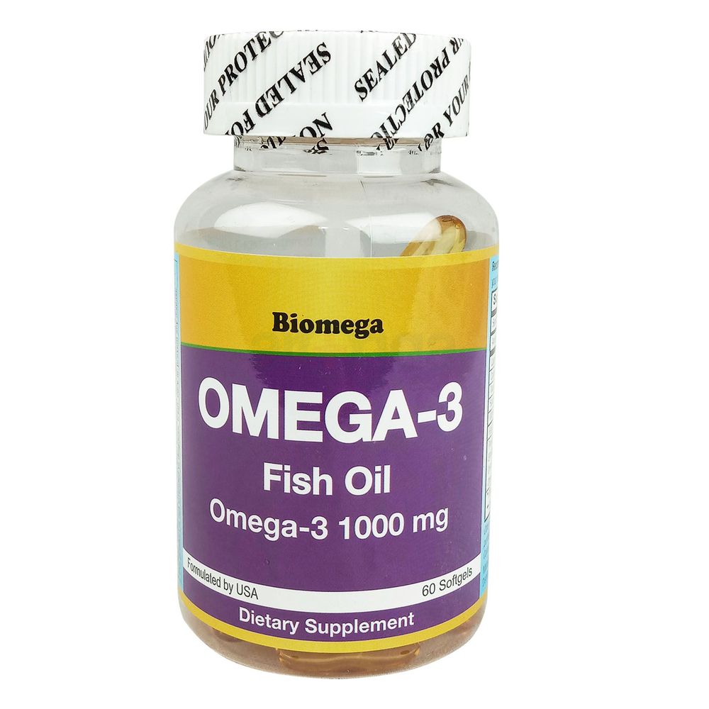 Biomega Omega-3 Fish Oil 60 Capsules 1000mg capsule