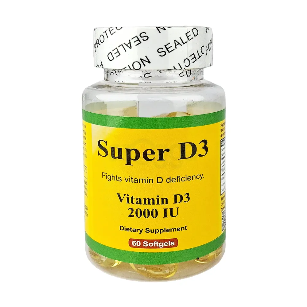 Super D3 Vitamin D3 2000 IU 60 Capsules 2000IU capsule