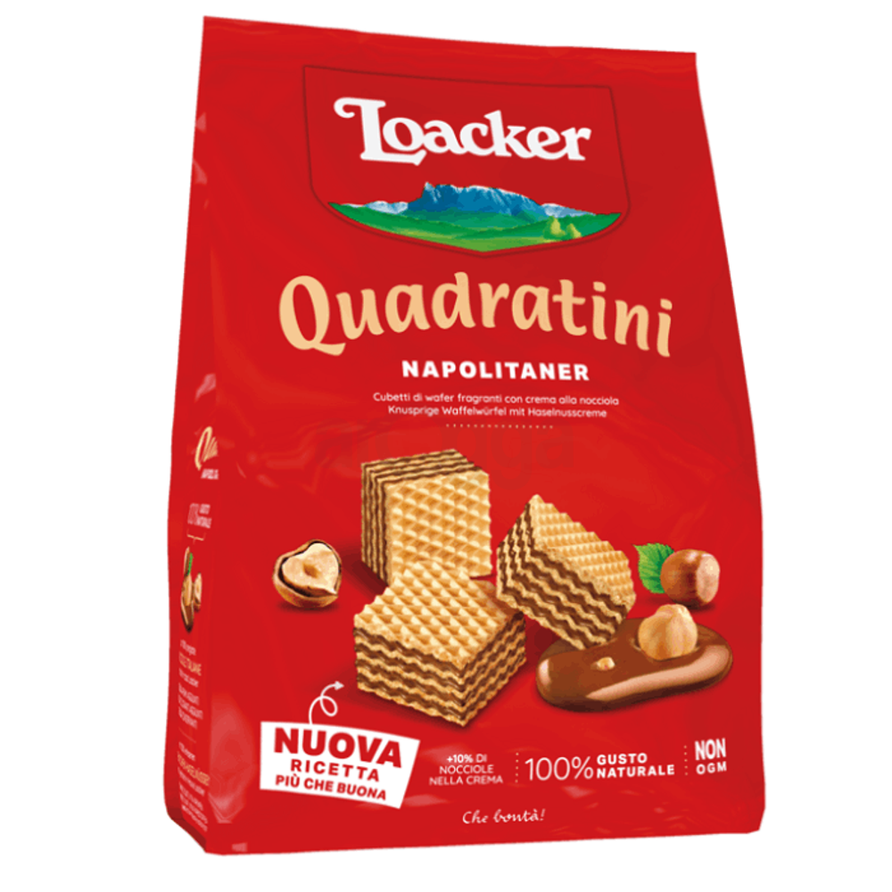 Loacker Quadratini Napolitaner Bite Size Wafer 125Gm  