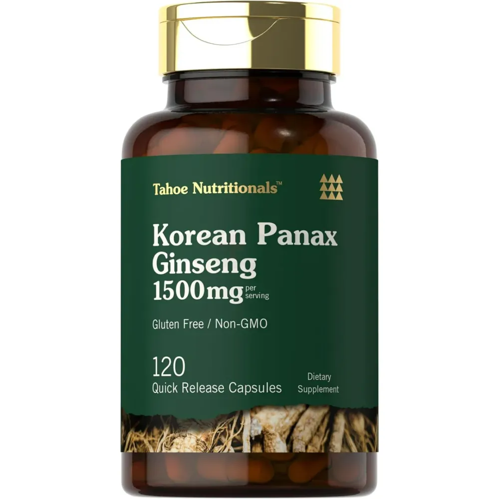 Carlyle Korean Panax Ginseng |1500mg | 120 Capsules | for Men and Women | Tahoe Nutritionals  