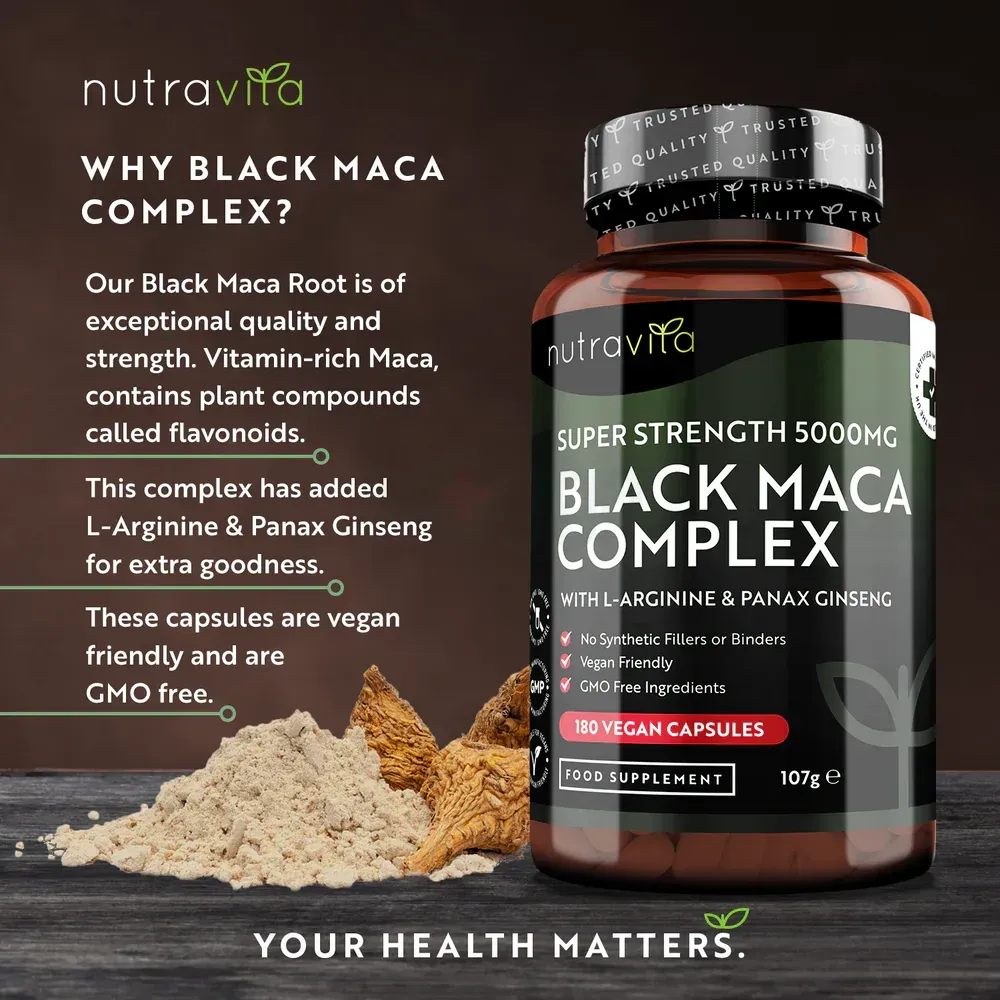 Nutravita Black Maca Root Complex 180 Caps  