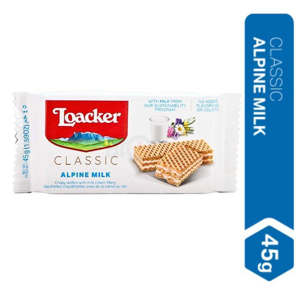Loacker Classic Alpine Milk Wafers 45g  