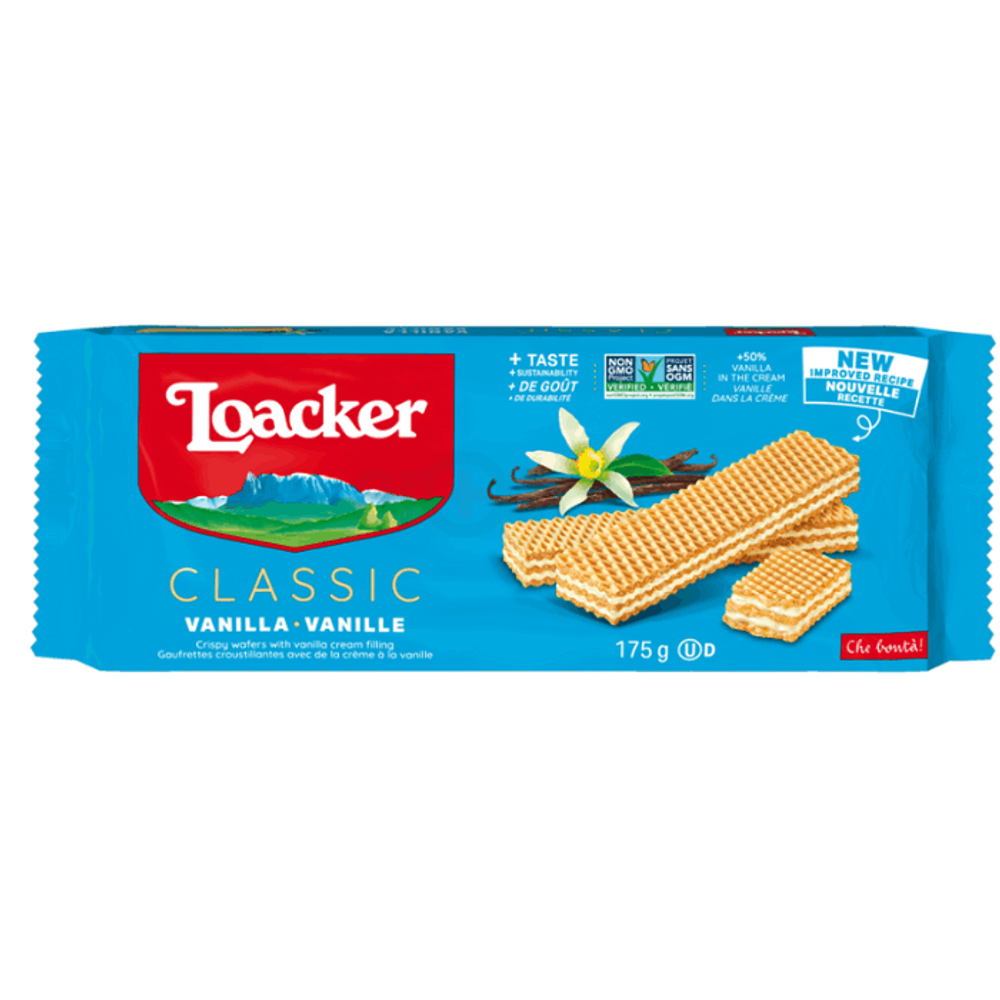 Loacker Classic Vanilla Crispy Wafers 175Gm  