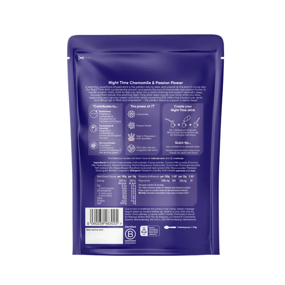Naturya Night Time Chamomile, Passion Flower 200g  