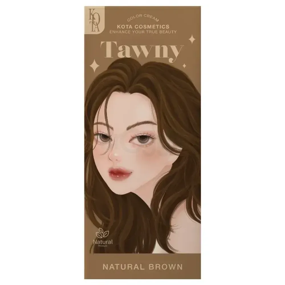 Kota Cosmetics Hair Color Cream Tawny - Natural Brown  