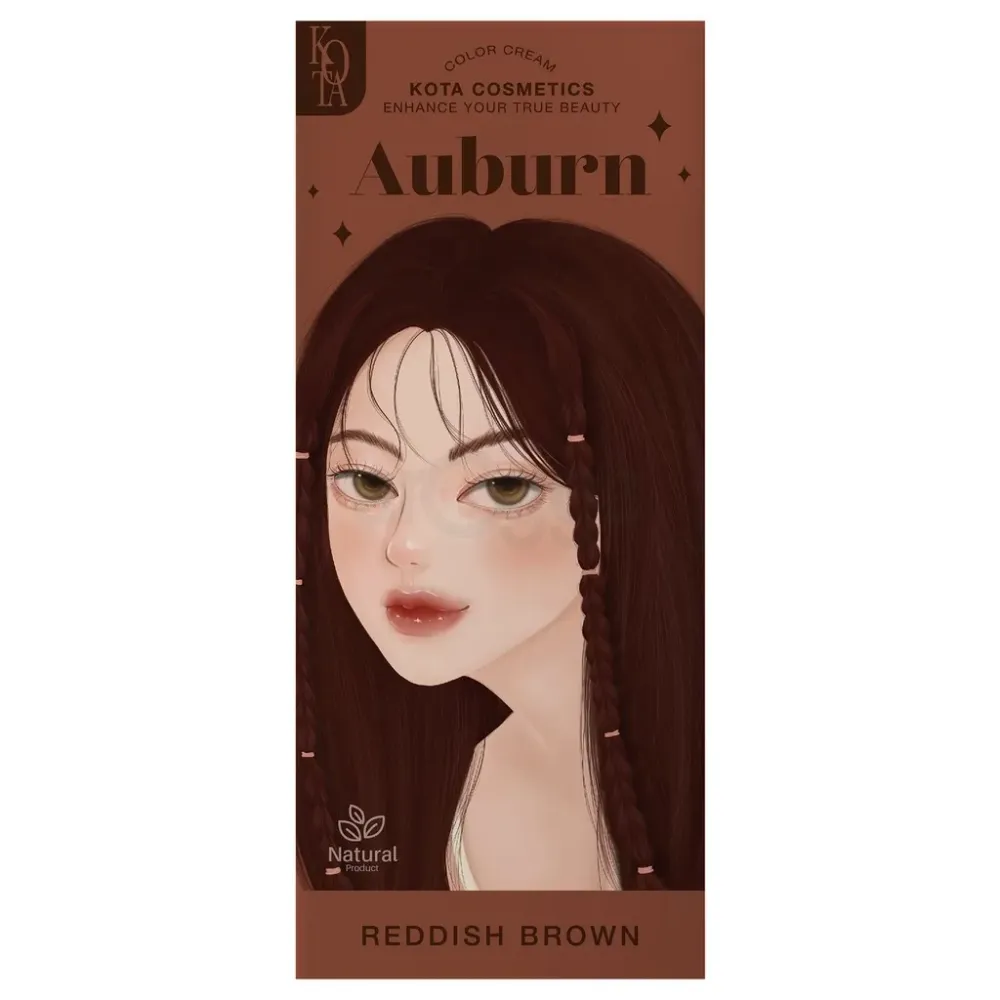 Kota Cosmetics Hair Color Cream Auburn - Reddish Brown  