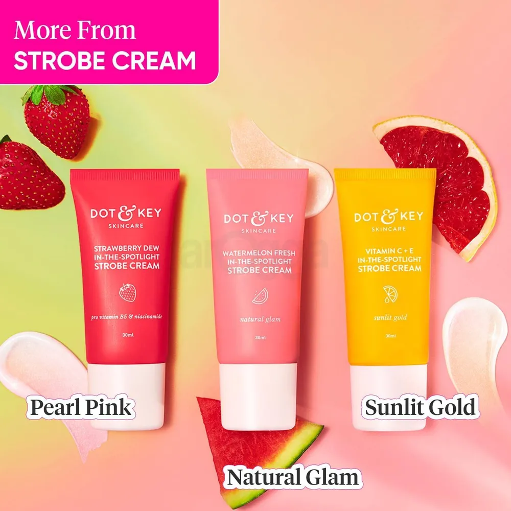 Dot and Key Watermelon Fresh Spotlight Strobe Cream Natural Glam for All Skin Types  