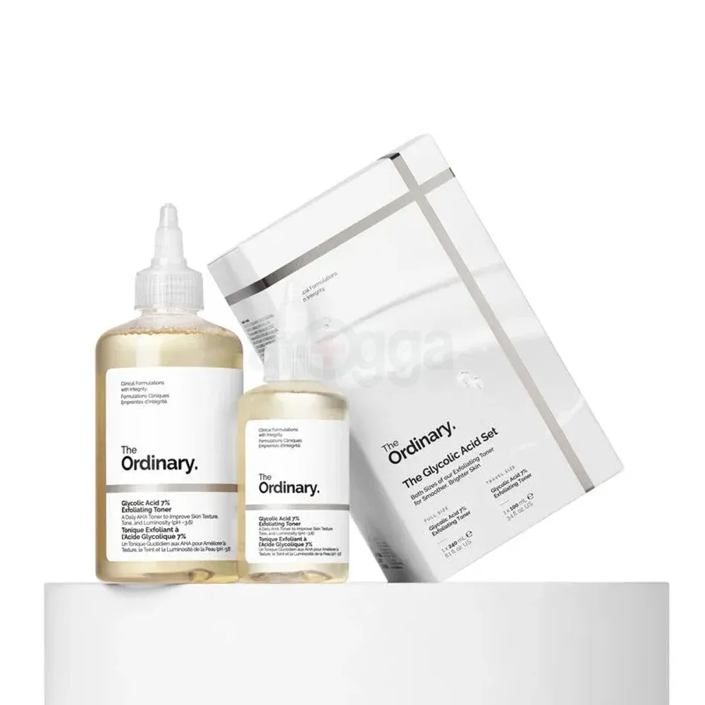 The Ordinary Glycolic Acid Set (Glycolic Acid 7% Exfoliating Toner 240ml & Glycolic Acid 7% Exfoliating Toner 100ml)  