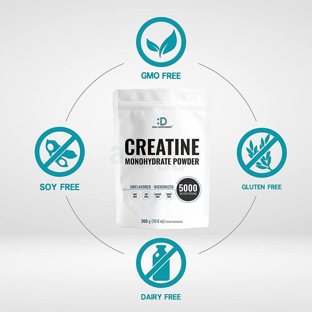 Deal Supplement Creatine Monohydrate Powder 60 Servings - 5000mg(5g)  