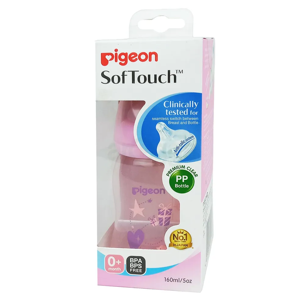 Pigeon Soft Touch Feeding Bottle 160ml (0-month) (Code-78181)  