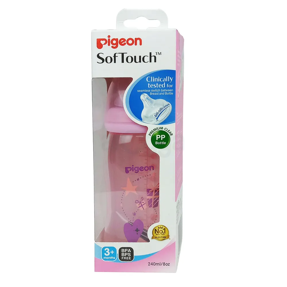 Pigeon Soft Touch Feeding Bottle 240ml (3+month) (Code-78182)  