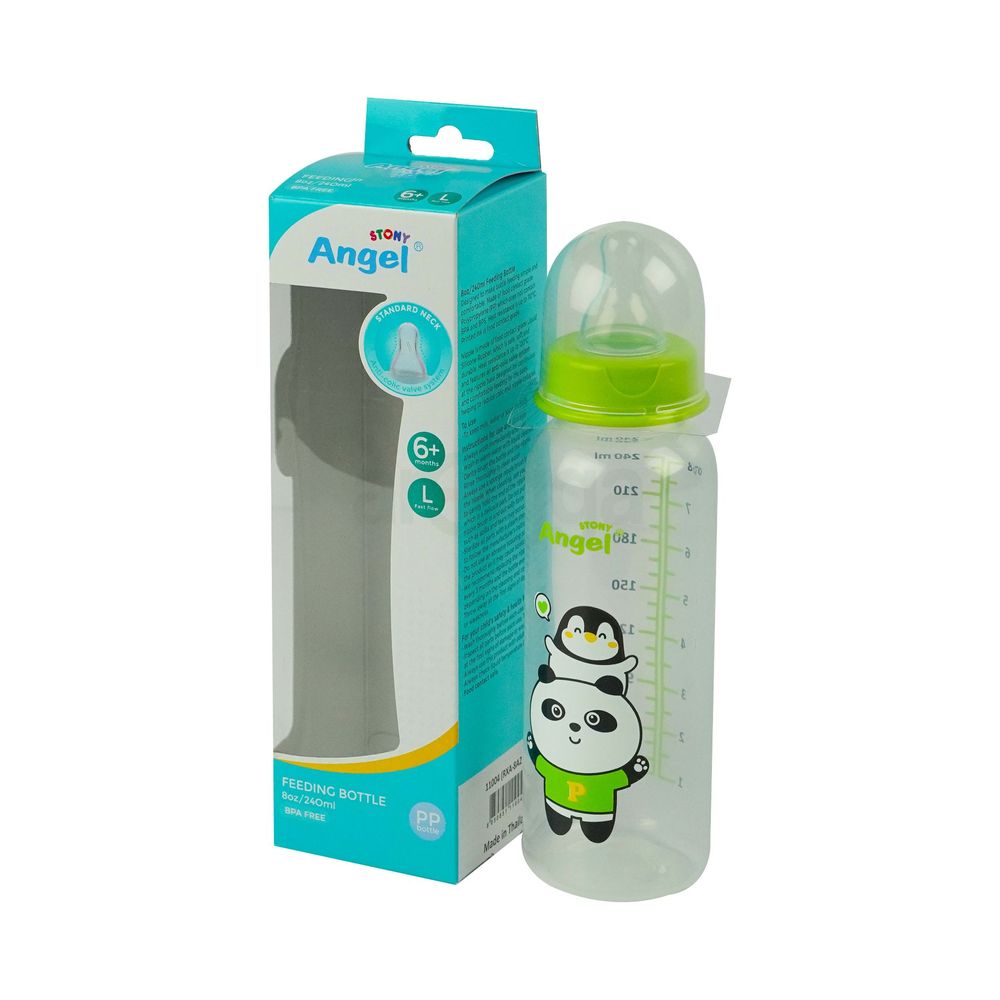 Angel BPA Free Feeding PP Bottle 240ml, L 6m+ (RXA-8A2)  