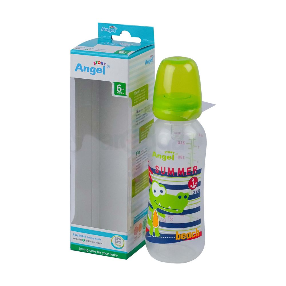 Angel PP Round Shape Bottle 240ml, L 6m+ (RNA-8C2)  