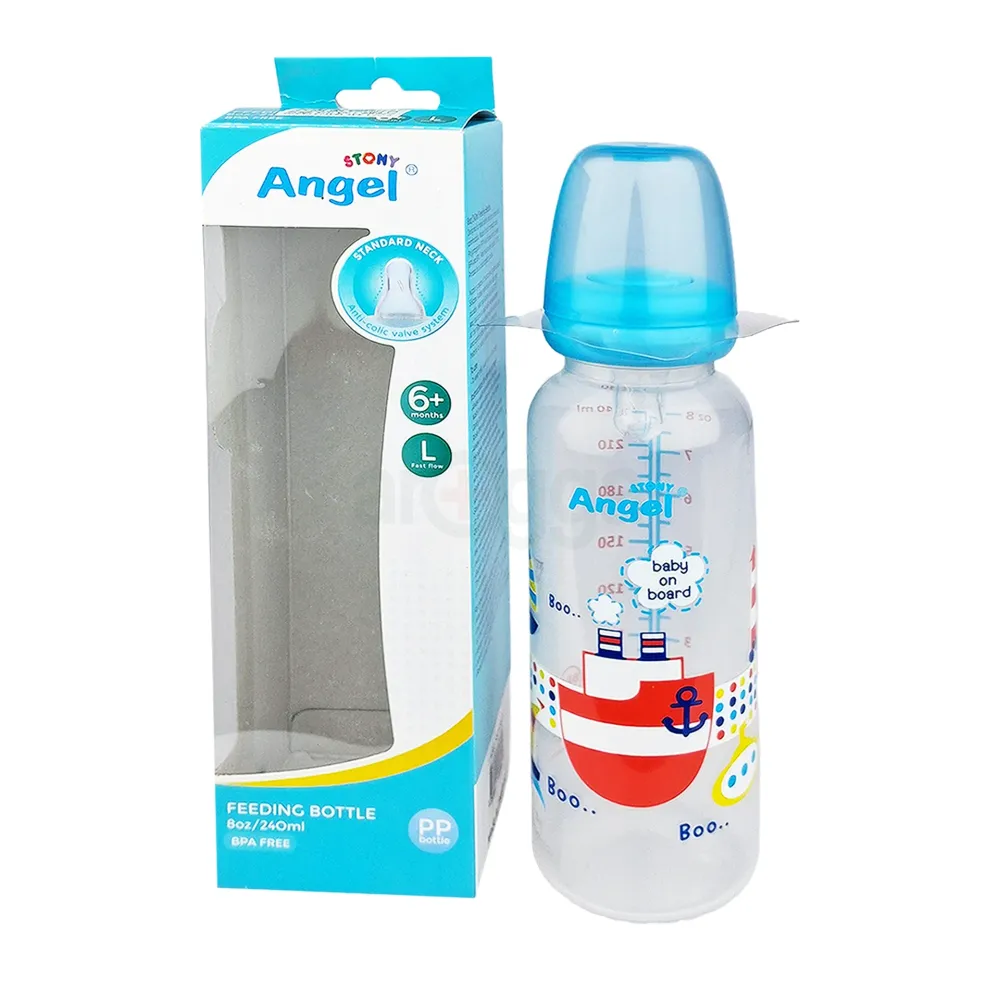 Angel PP Round Shape Bottle 240ml, L 6m+ (RNA-8C2)  