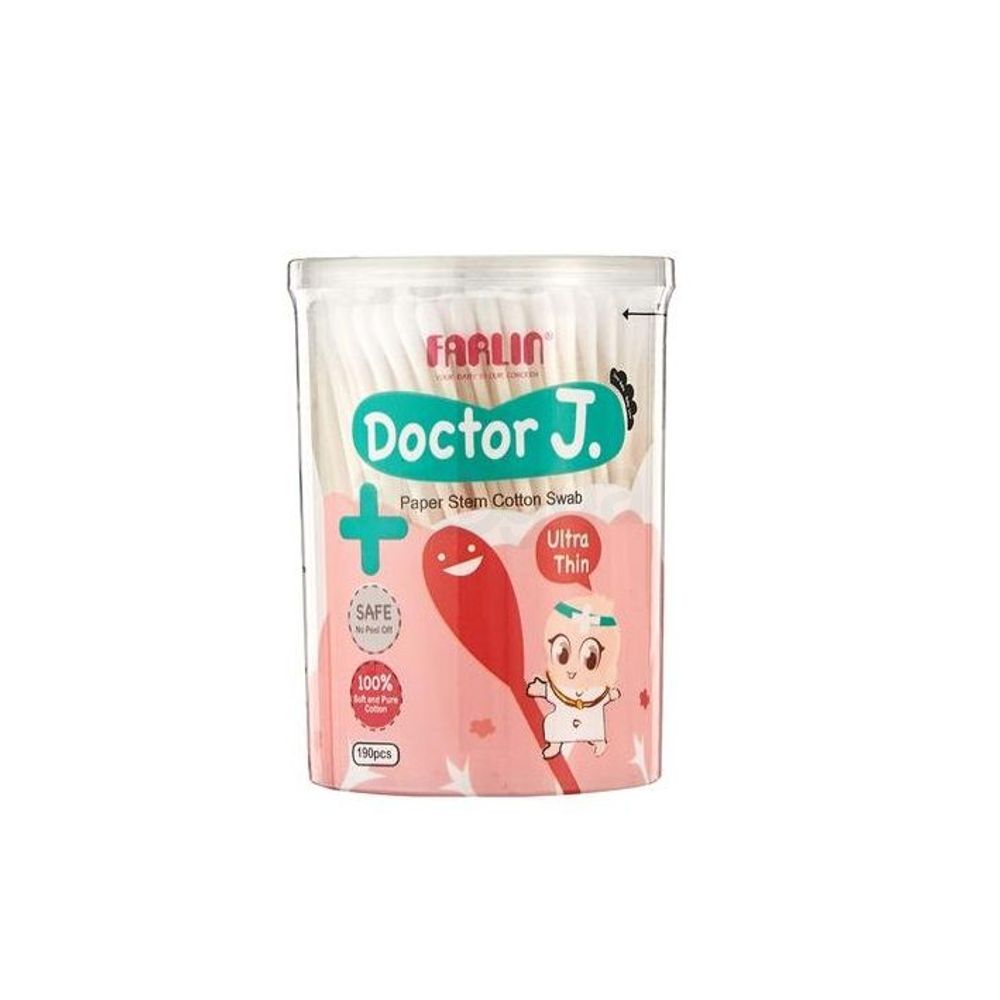 Farlin Dr. J Plastic Steam Cotton Buds 190 Swab (BCB-006)  