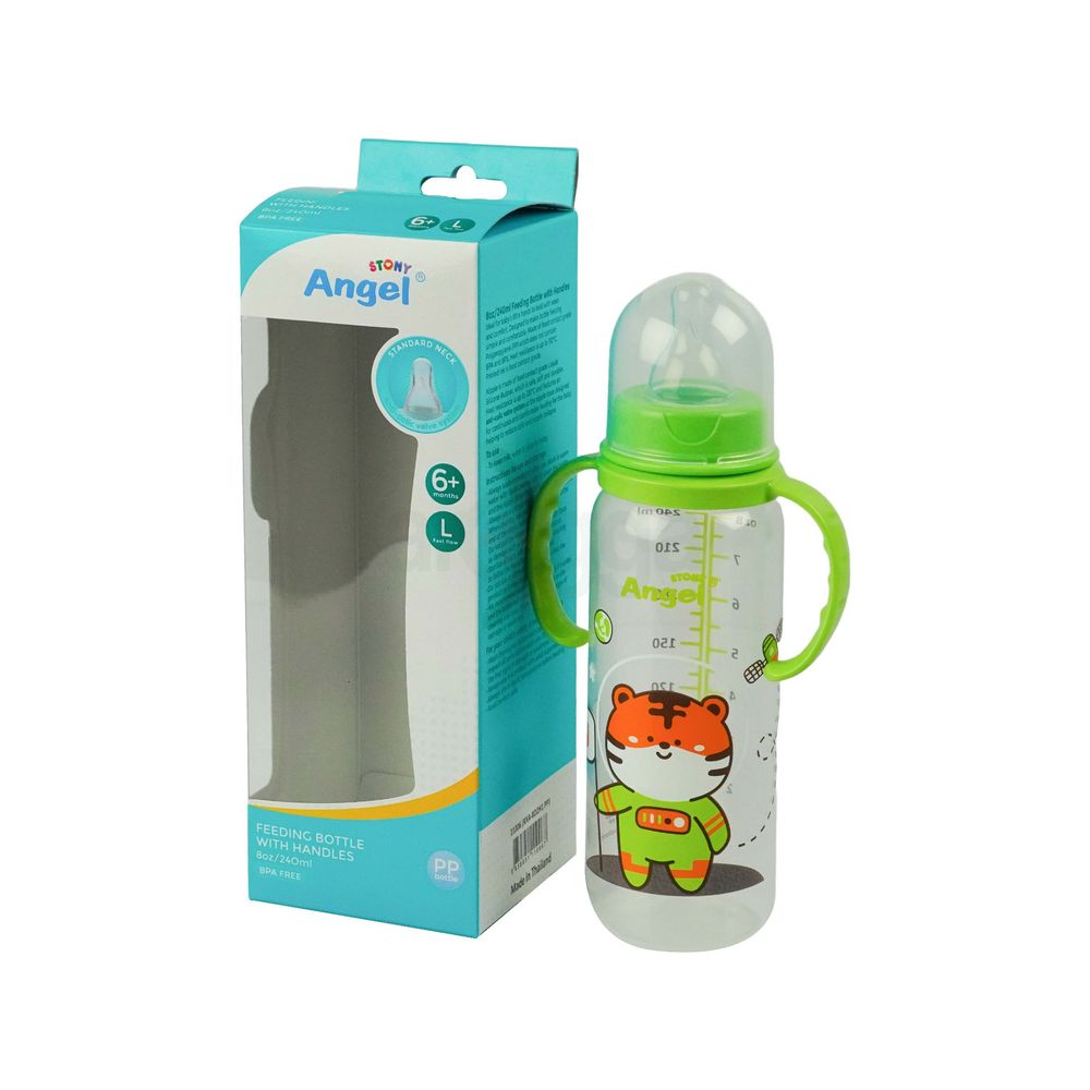 Angel Anti-colic Feeding Bottle with Handle 240ml L 6m+ (RXA-8D2H1)  
