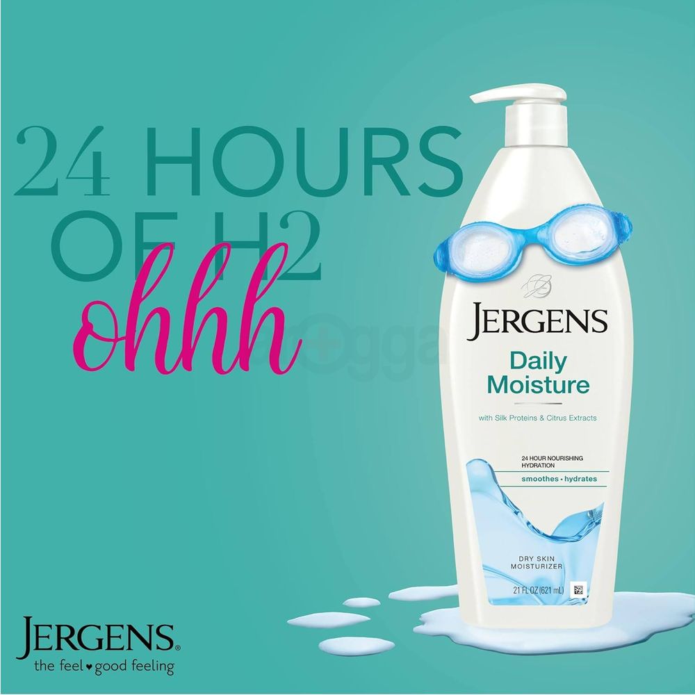 Jergens 24hr Nourishing Daily Moisturizer with Silk Proteins and Citrus Extracts for Dry Skin   