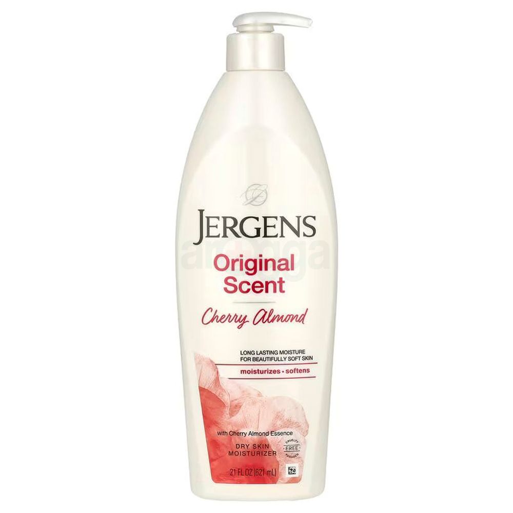 Jergens Original Scent Long Lasting Moisturizer with Cherry Almond Essence for Dry Skin  