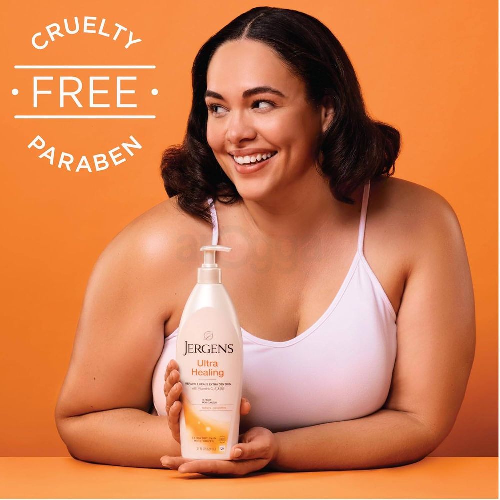 Jergens 48hr Nourishing Ultra Healing Moisturizer with Vitamin C,E and B5 for Extra Dry Skin  