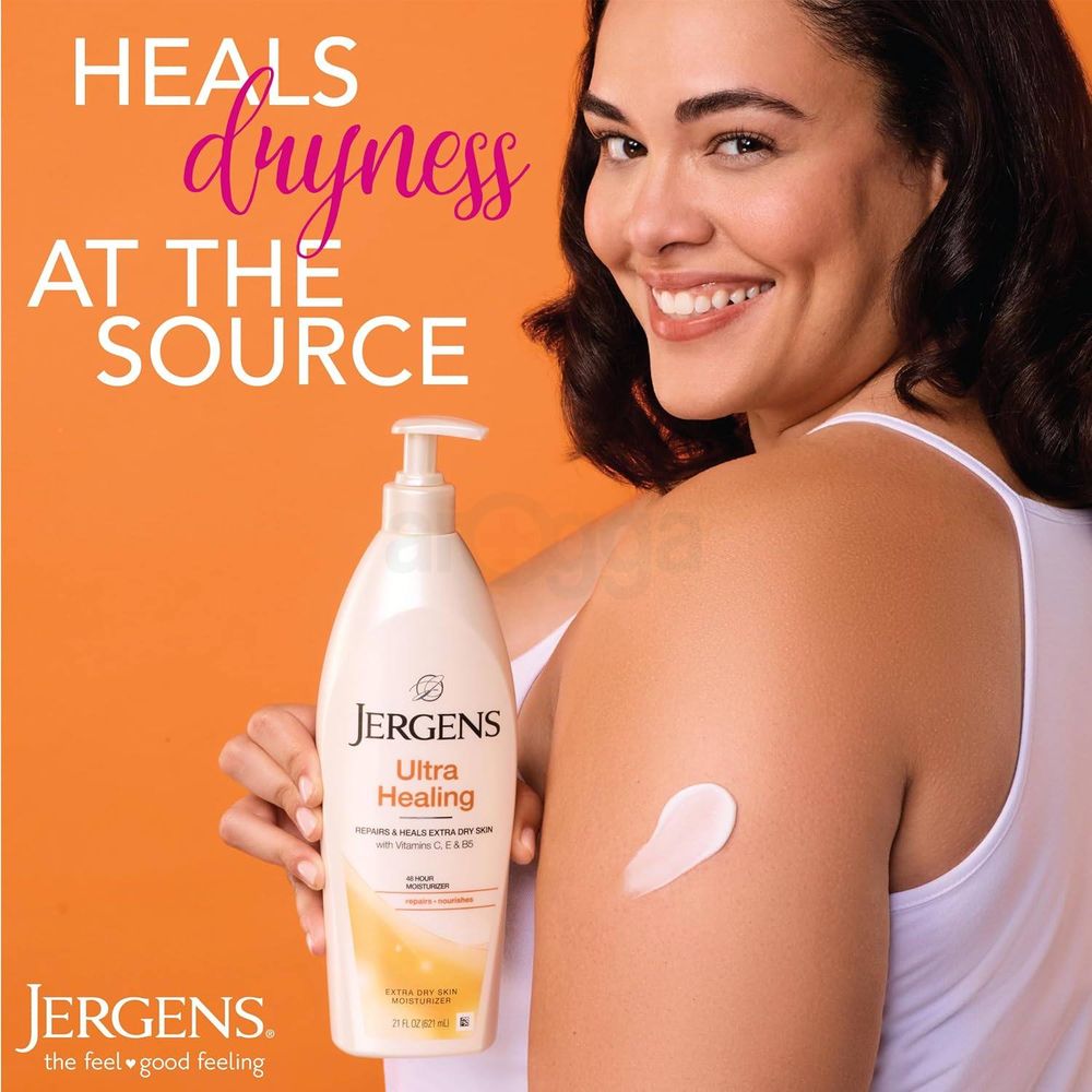 Jergens 48hr Nourishing Ultra Healing Moisturizer with Vitamin C,E and B5 for Extra Dry Skin  