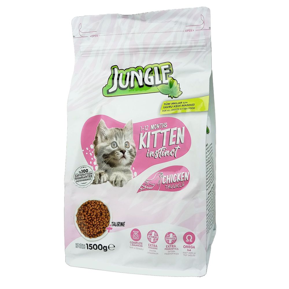 Jungle Kitten Dry Cat Food Chicken 1.5Kg  