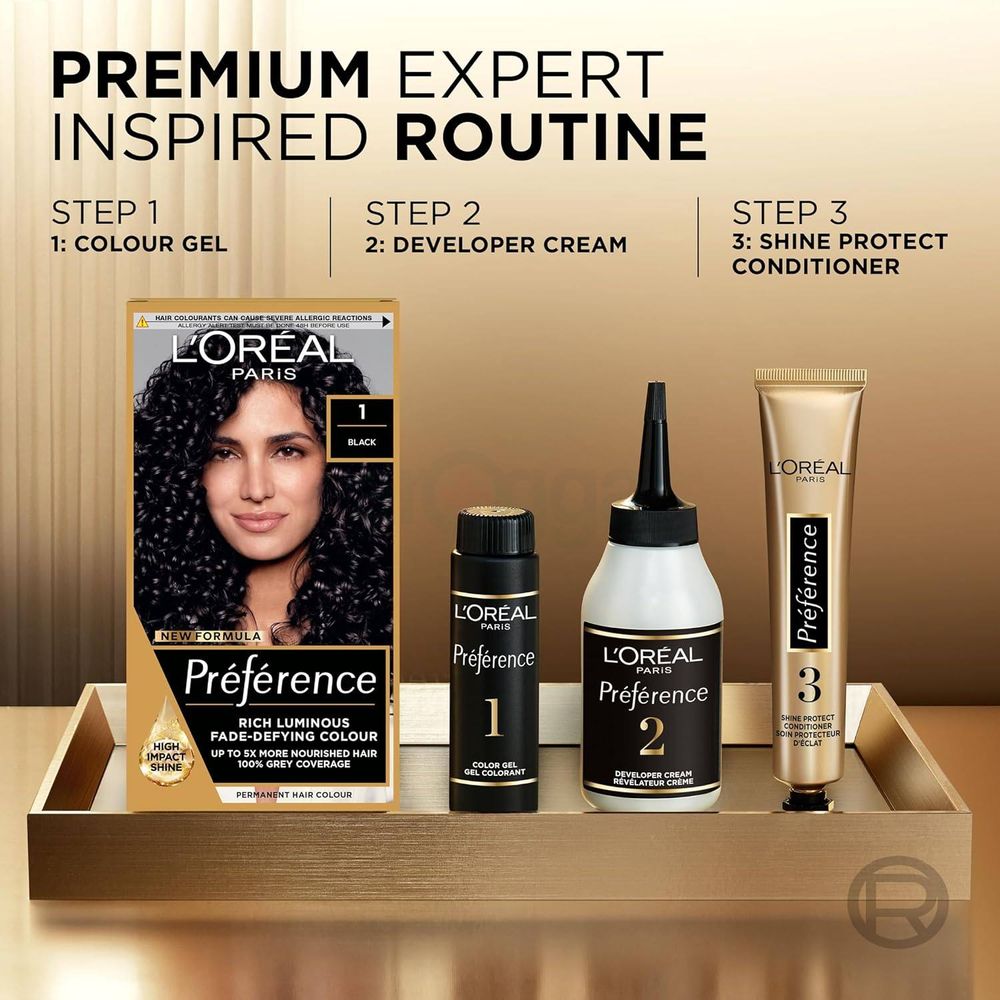 Loreal Paris Preference Luminous Fade-Defying Hair Color - Intense Deep Brown  