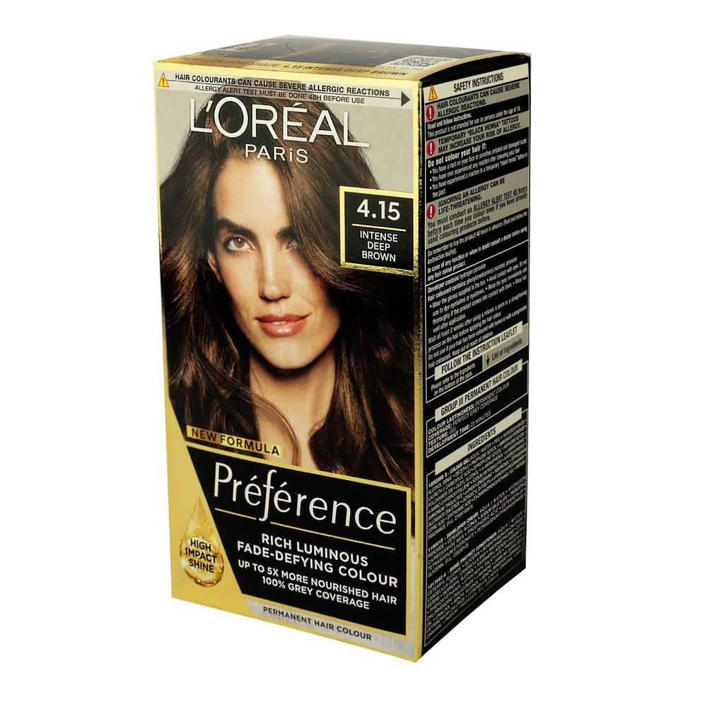 Loreal Paris Preference Luminous Fade-Defying Hair Color - Intense Deep Brown  