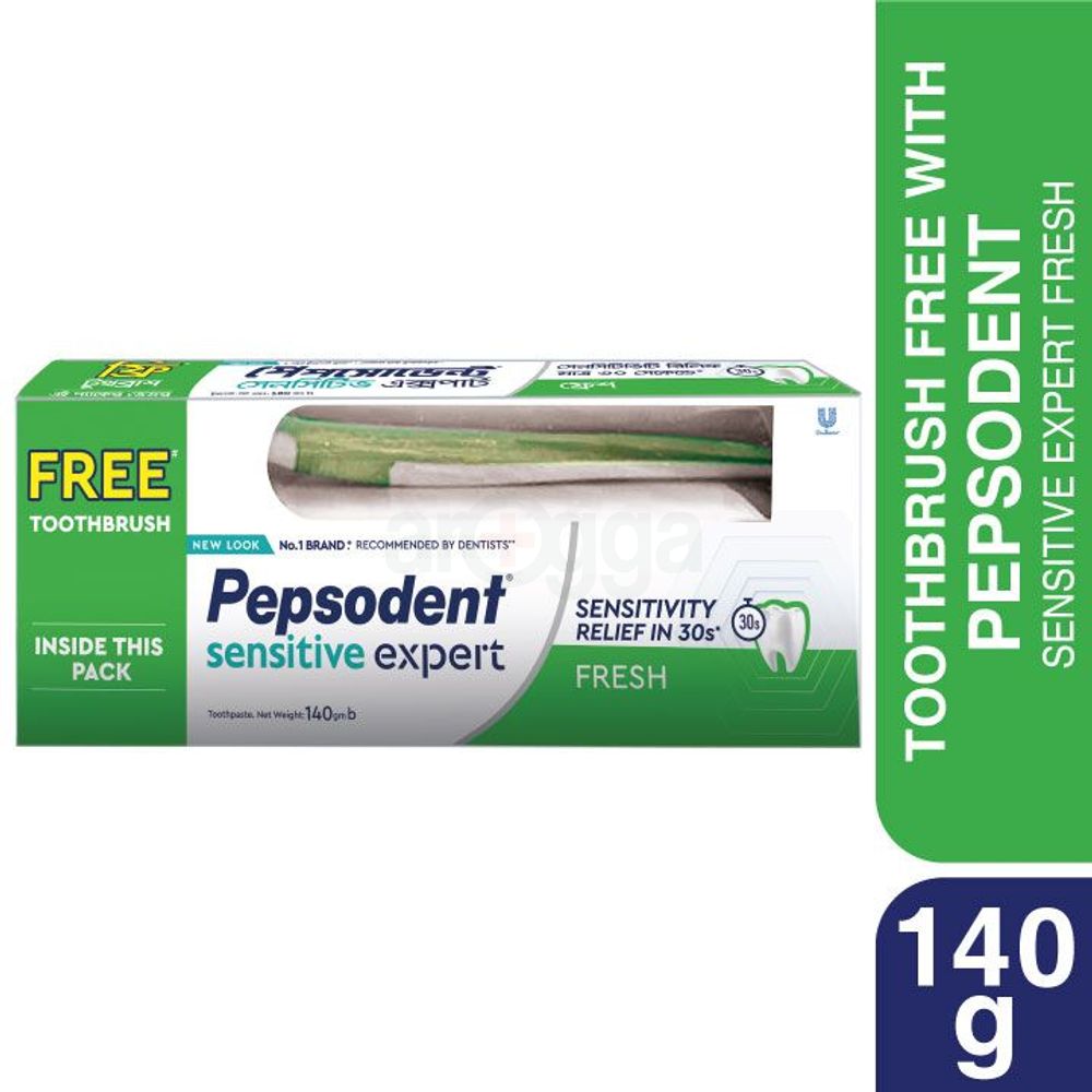 Pepsodent Toothpaste Sensitive Expert Fresh 140g (Toothbrush Free)  