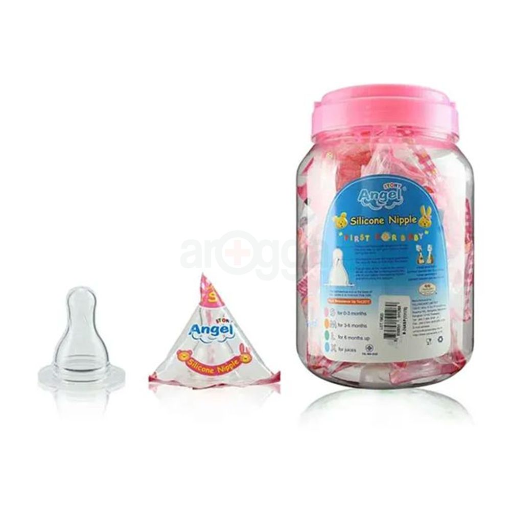 Angel BPA Free Silicone Nipple Size: S, 0m+ (N-1ASP)  