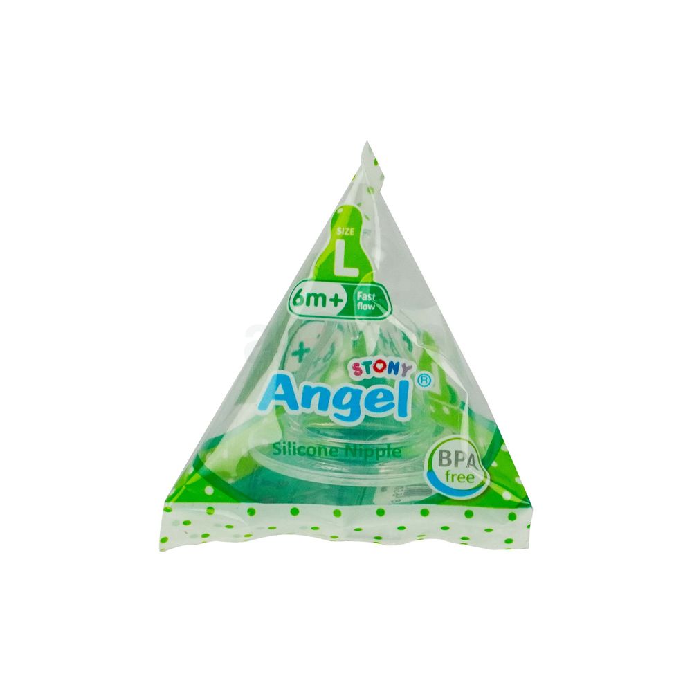 Angel BPA Free Silicon Nipple Size: L - 6m+ (N-1ALP)  