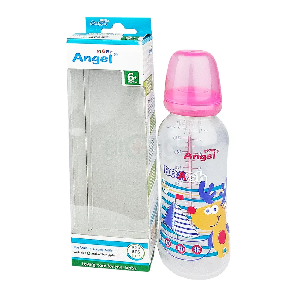 Angel Anti-colic Feeding Bottle 240ml, L 6m+ (RNA-8C2)  