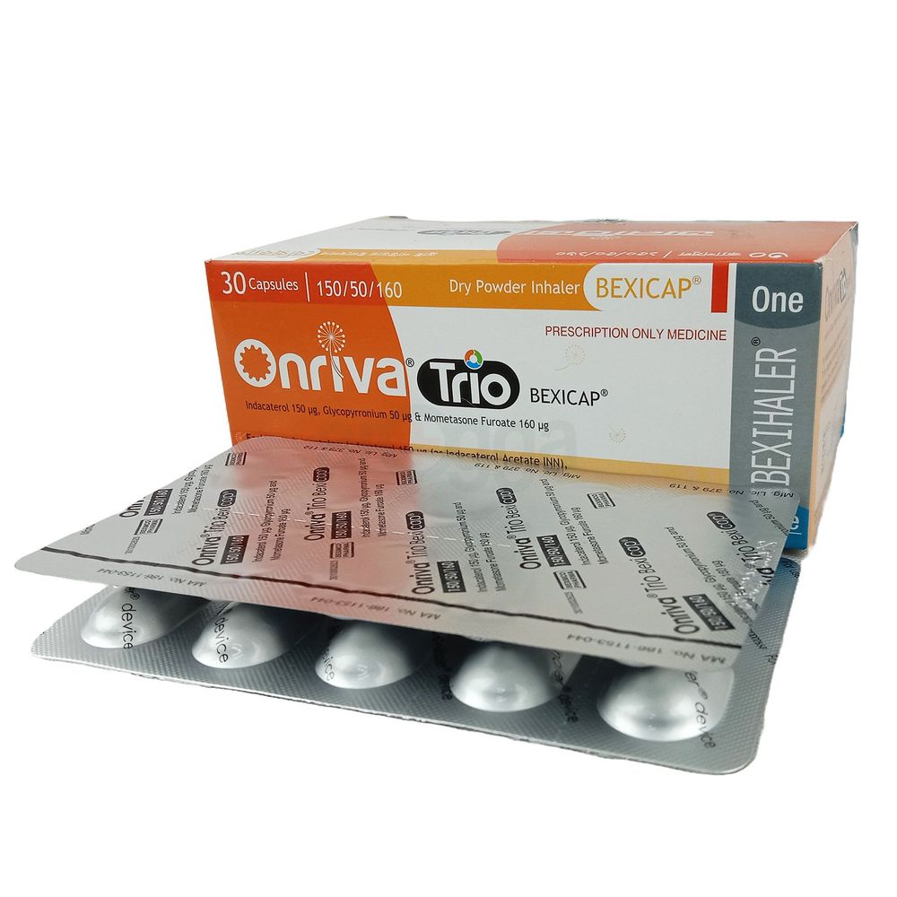Onriva Trio Bexicap 150mcg+50mcg+160mcg Capsule