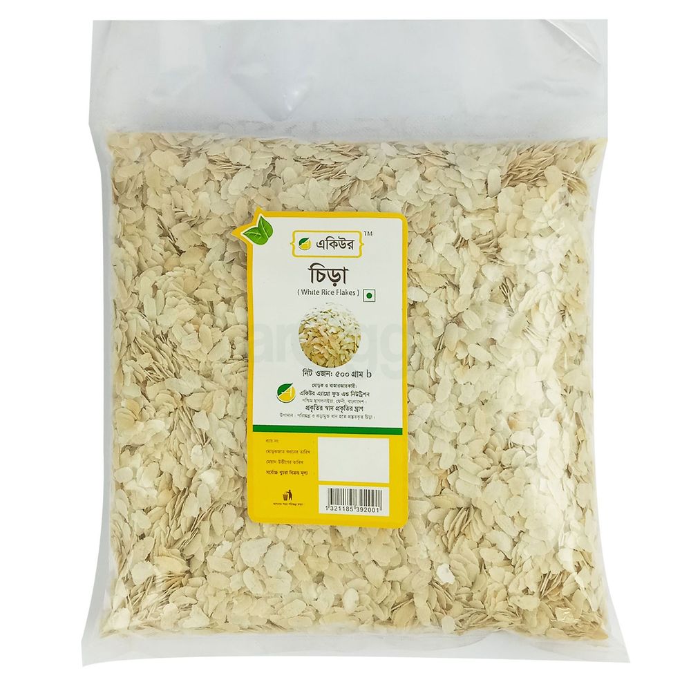 Acure White Flattened Rice (সাদা চিড়া) 500 Gram  