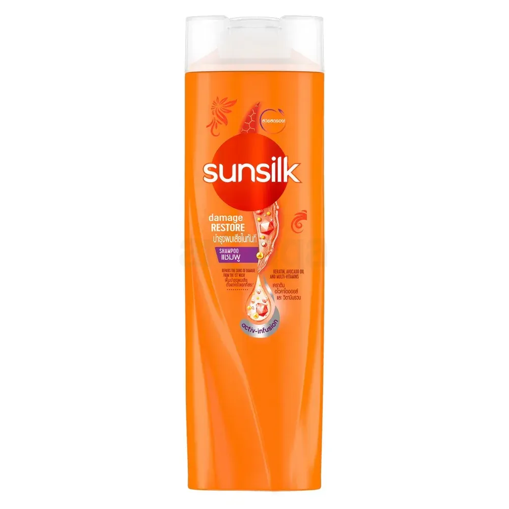 Sunsilk Damage Restore Shampoo with Keratin,Avocado Oil and Multi Vitamins ( Made in Thailand)  
