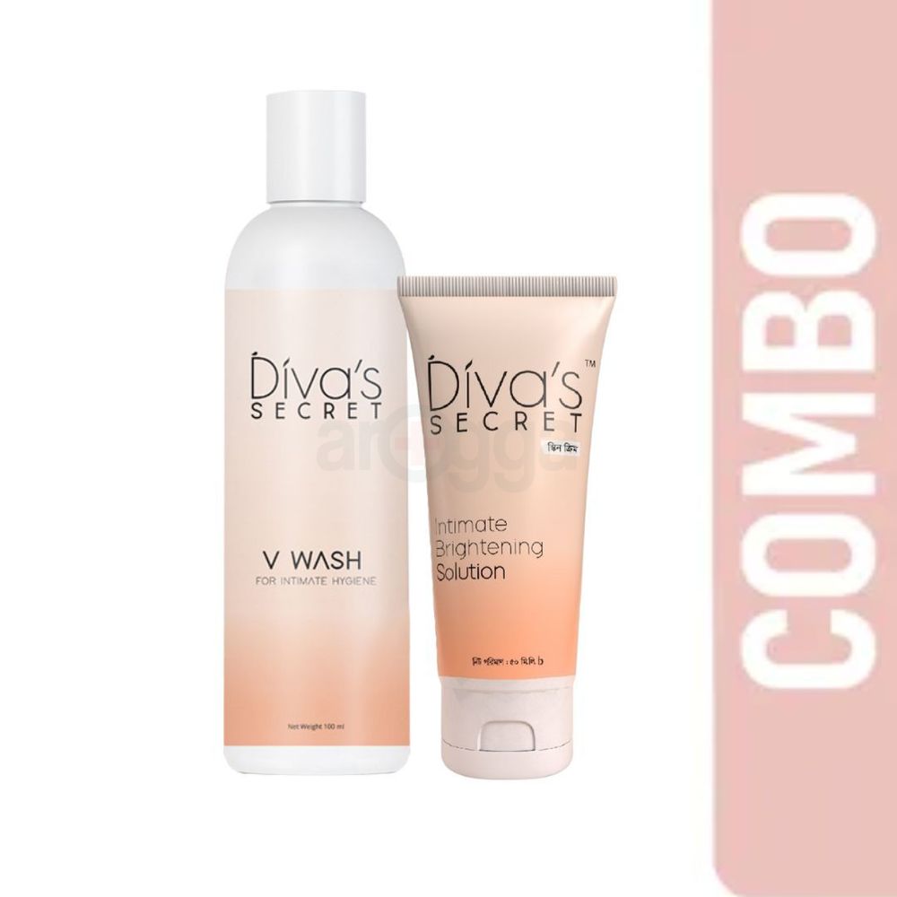 Divas Secret V Wash 100ml & Divas Secret Intimate Brightening Solution 50ml  