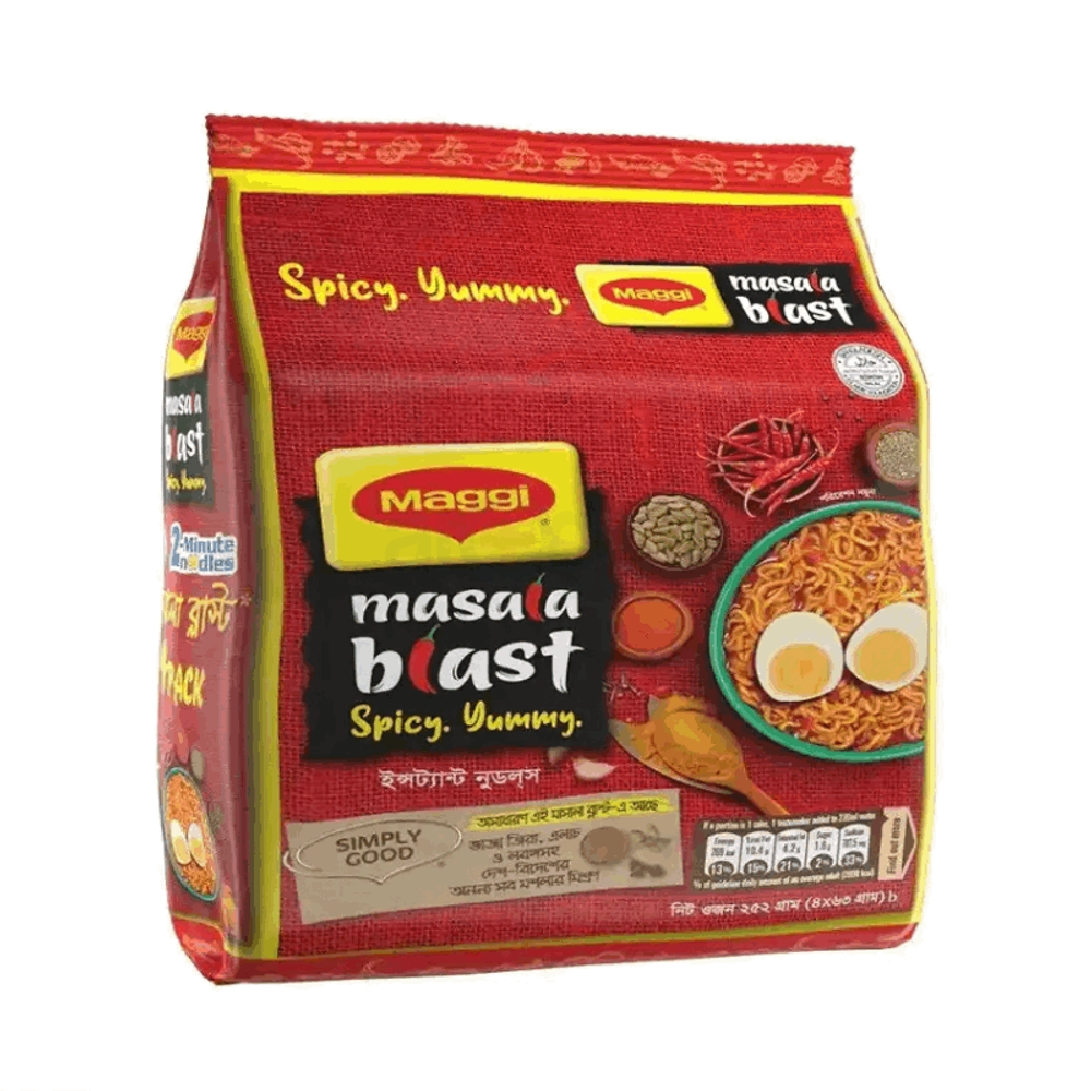 Nestle Maggi Masala Blast Spicy Yummy Instant Noodles 252gm  