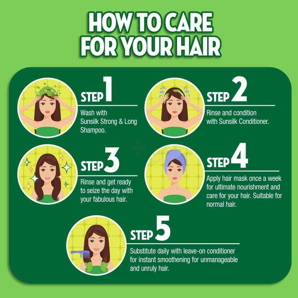 Sunsilk Strong & Long Shampoo for Strong & Thicker Looking Hair  