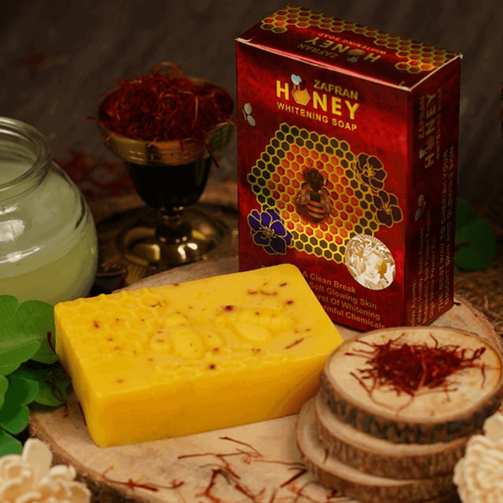 Zafran Honey Whitening Soap - 100g  