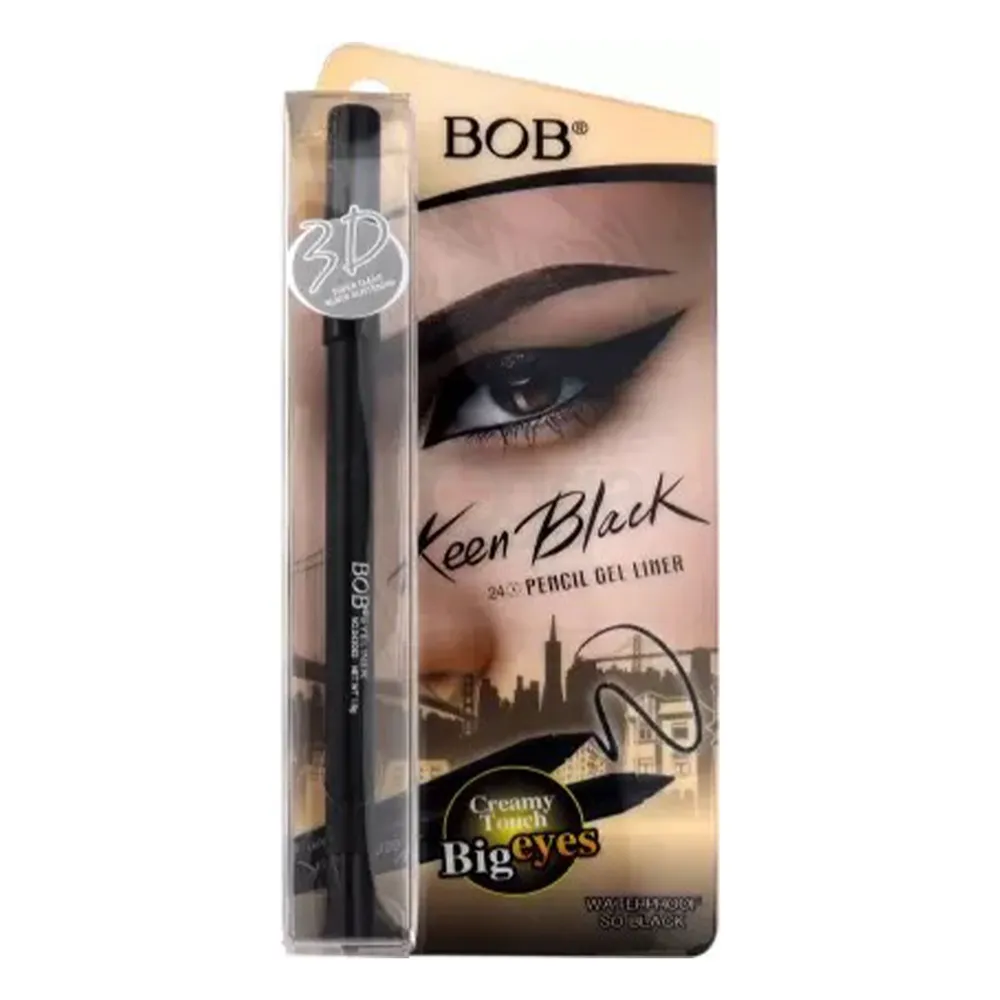 BOB Keen Black Waterproof Pencil Gel Liner Kajal  