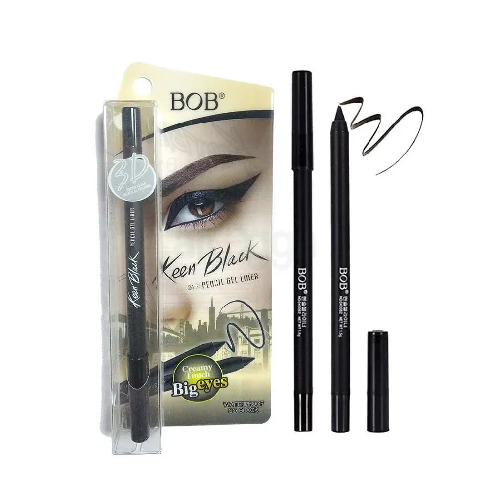 BOB Keen Black Waterproof Pencil Gel Liner Kajal  