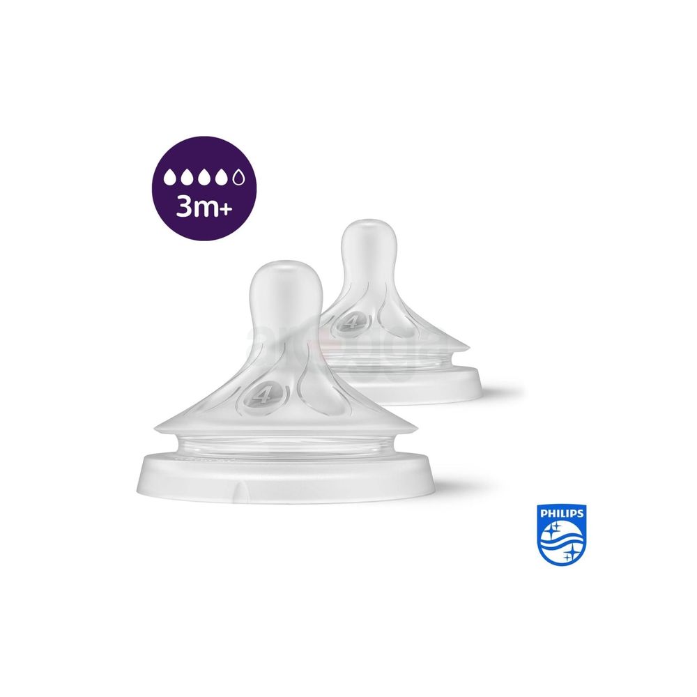 Philips Avent Natural Response Teat, 3m+ 2Pcs Set Model - SCY 964/02  