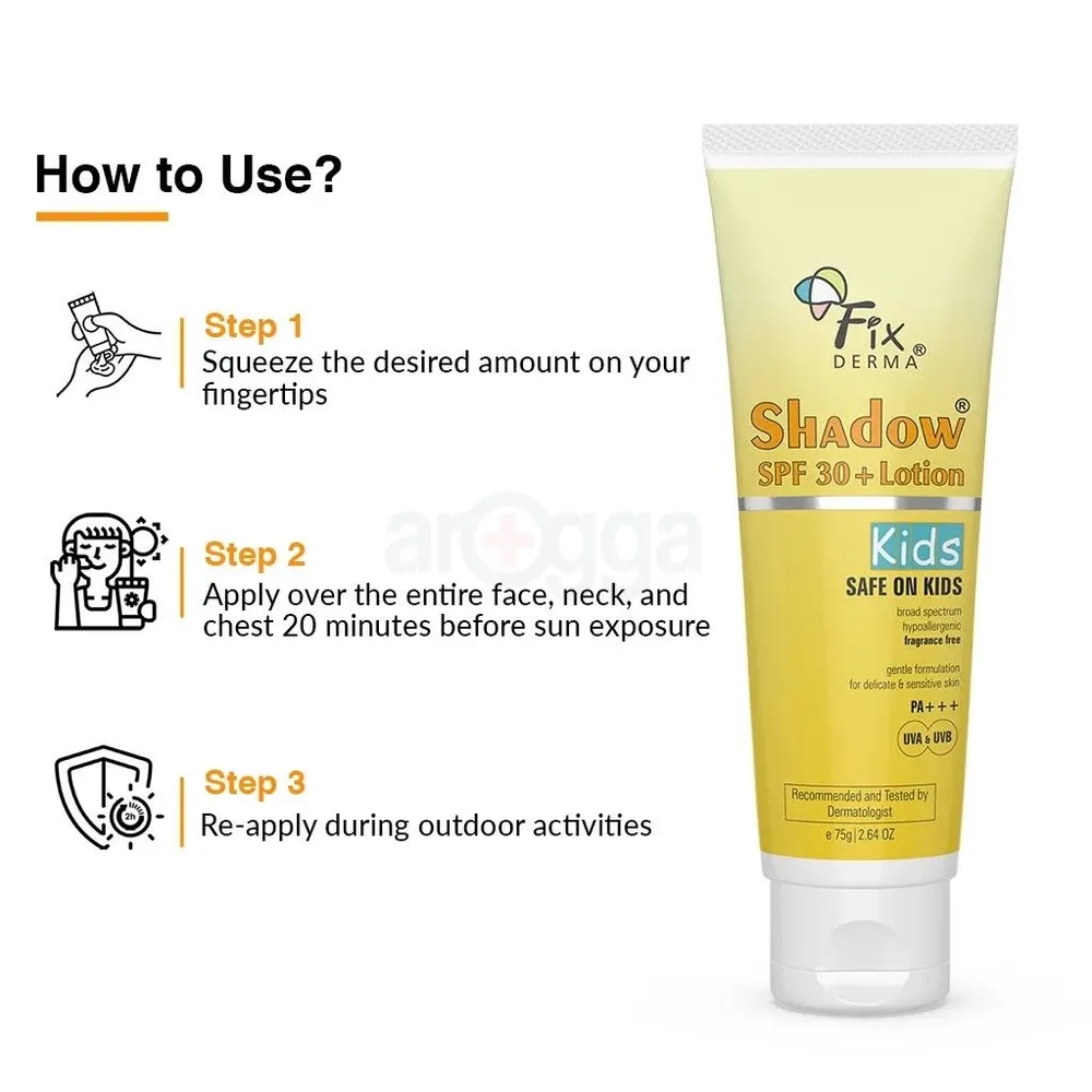 Fixderma Shadow SPF 30+ PA+++ Lotion for Kids 75g  