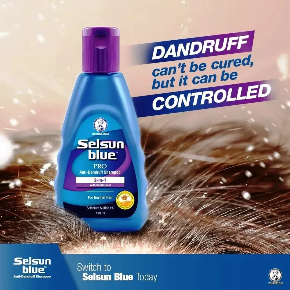 Selsun Blue Pro 2 in 1 Anti Dandruff Shampoo with Conditioner for Normal Hair  
